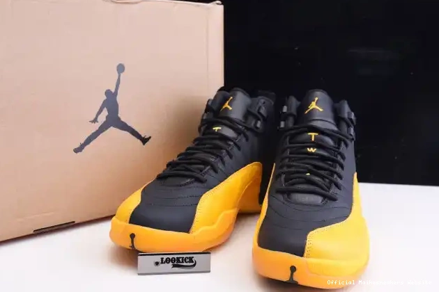 Official Maikesneakers Black Gold 130690-070 Jordan Retro 12 Air University 0521